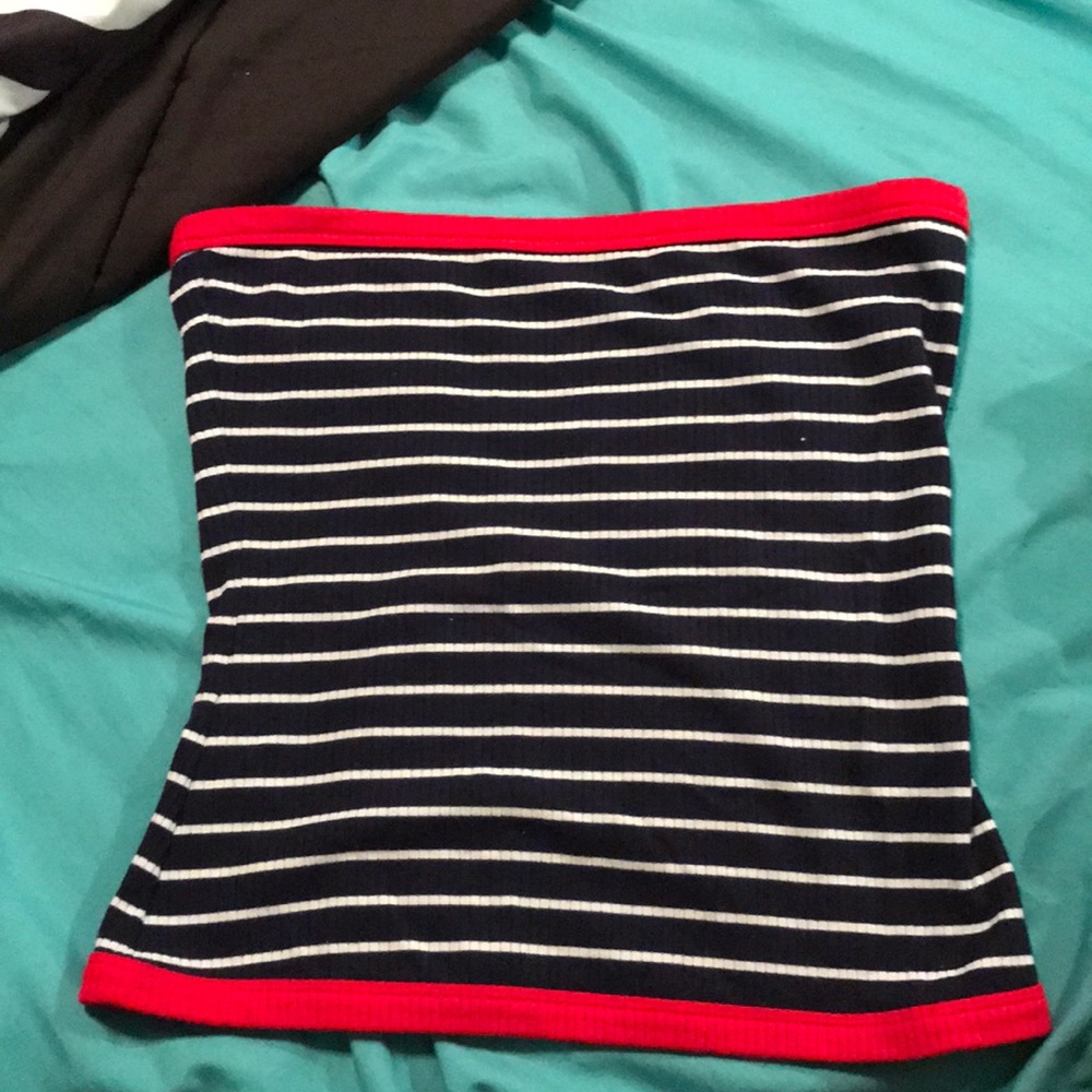 stripped tube top , 4th of July colors